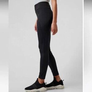 ❤️ Athleta Peak Hybrid Fleece Lined Tight Legging Black Medium $119 Like New!!